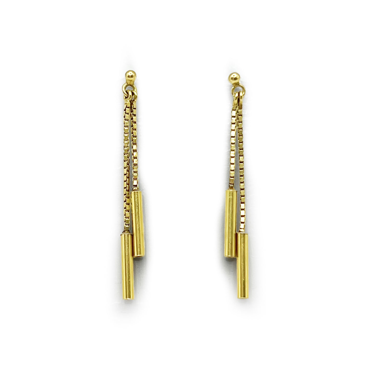 Vintage 9ct. Yellow Gold Tassel Earrings
