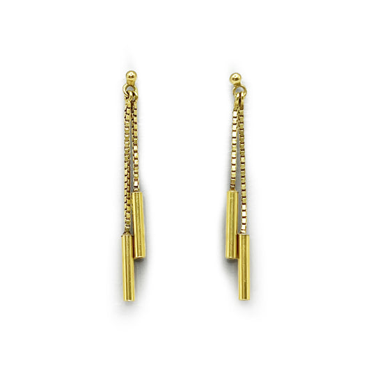 Vintage 9ct. Yellow Gold Tassel Earrings