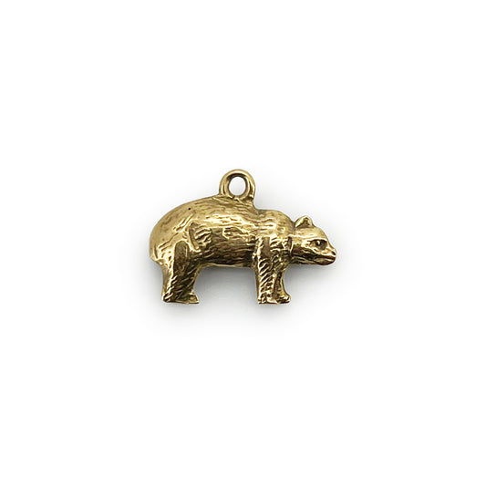 Vintage 9ct Yellow Gold Bear Charm