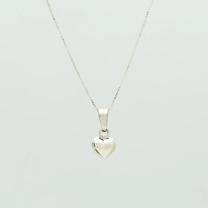 Bold Heart Pendant Necklace - Sterling Silver