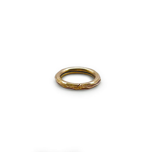 Antique Victorian Small Faceted Split Ring - 9ct Rose Gold