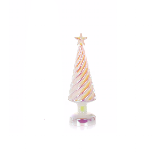 PEARL IRIDESCENT LIT TREE - SMALL