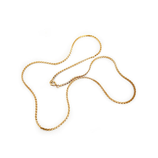 Vintage 9ct Yellow Gold S-Link Chain - 16"L