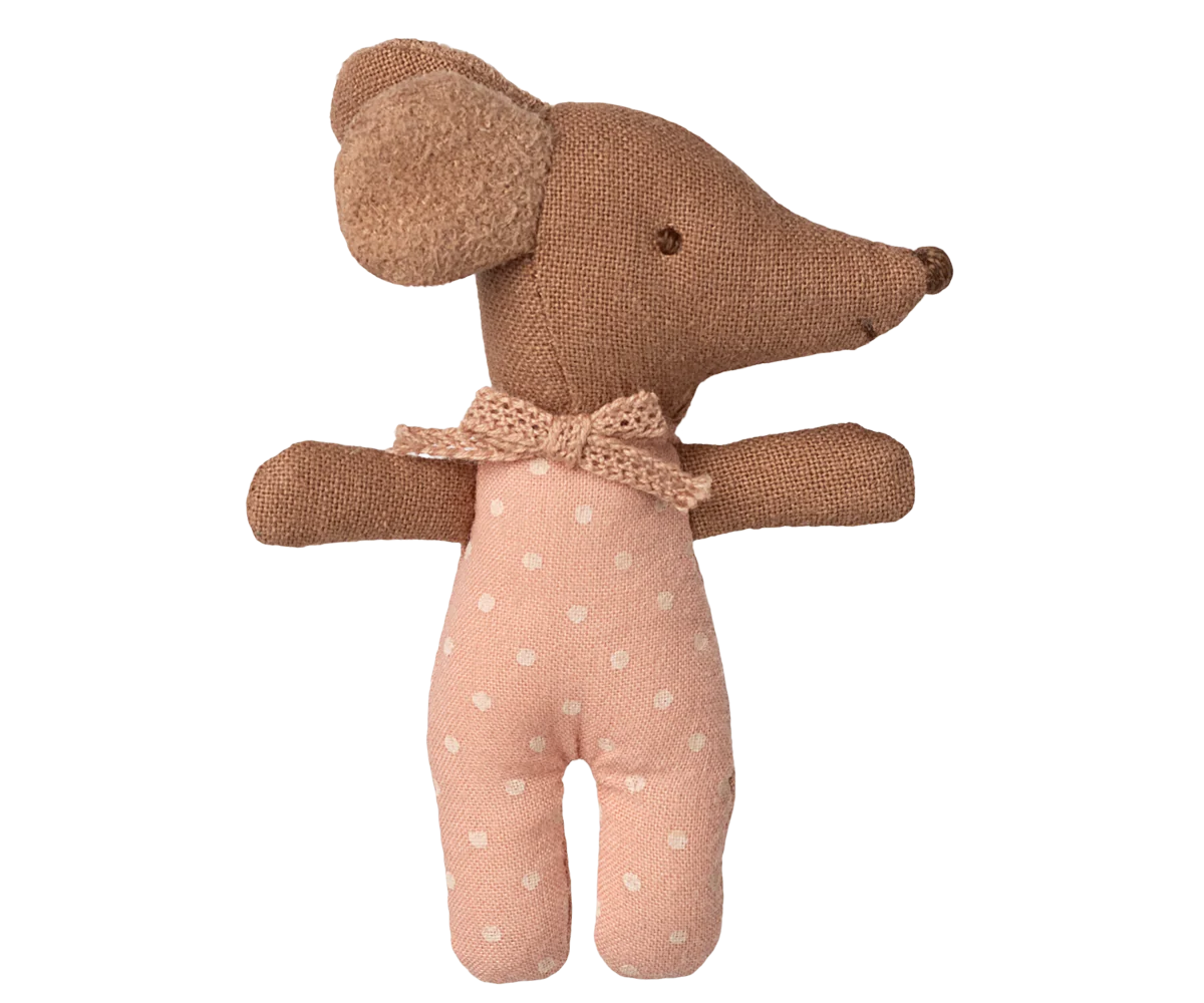 Pre-Order: Mid September - Sleepy Wakey Baby Mouse in Matchbox - Rose