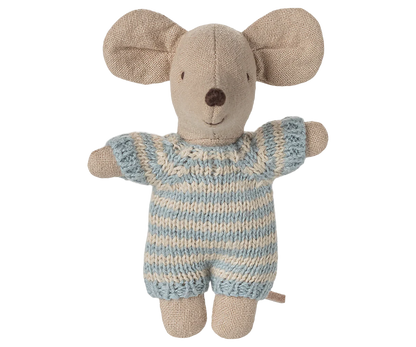 Pre-Order: Mid September - Baby Mouse in Carry Cot - Blue