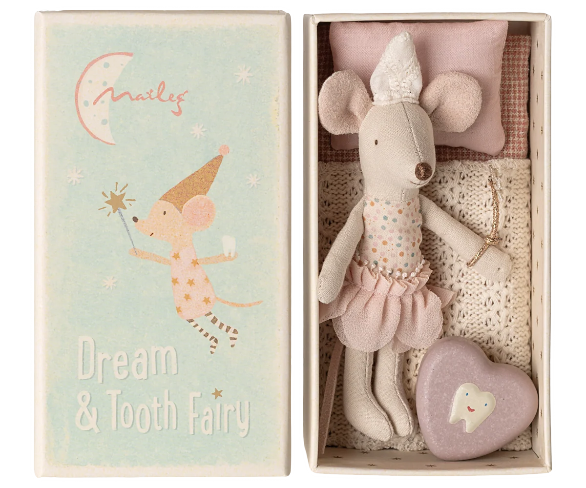 Little Sister Tooth Fairy Mouse in Matchbox