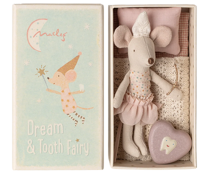 Little Sister Tooth Fairy Mouse in Matchbox