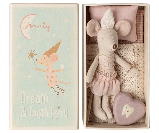 Little Sister Tooth Fairy Mouse in Matchbox