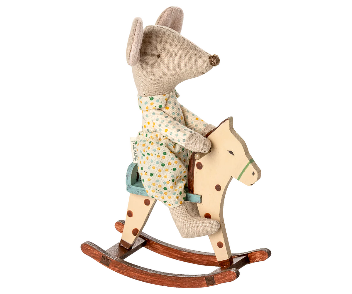 Mouse Rocking Horse - Spotted
