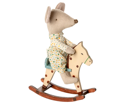 Mouse Rocking Horse - Spotted
