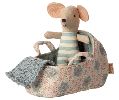 Pre-Order: Late November - Carry Cot for Baby Mouse - Blue