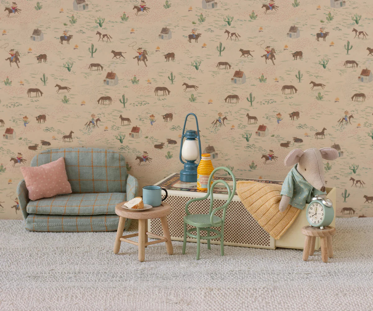 Pre-Order: Mid November - Little Brother Mouse in Matchbox - Blue with Dots