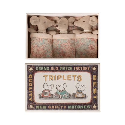 Pre-Order Baby Triplets in Matchbox - Checker