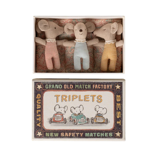 Pre-Order Baby Triplets in Matchbox - Checker