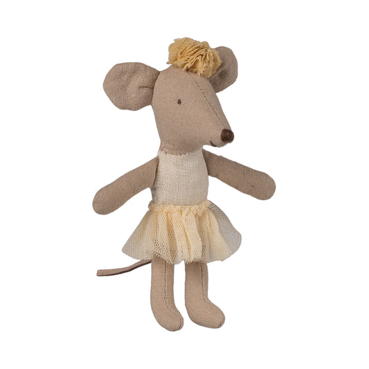 Pre-Order Little Sister Ballerina Mouse - Off White