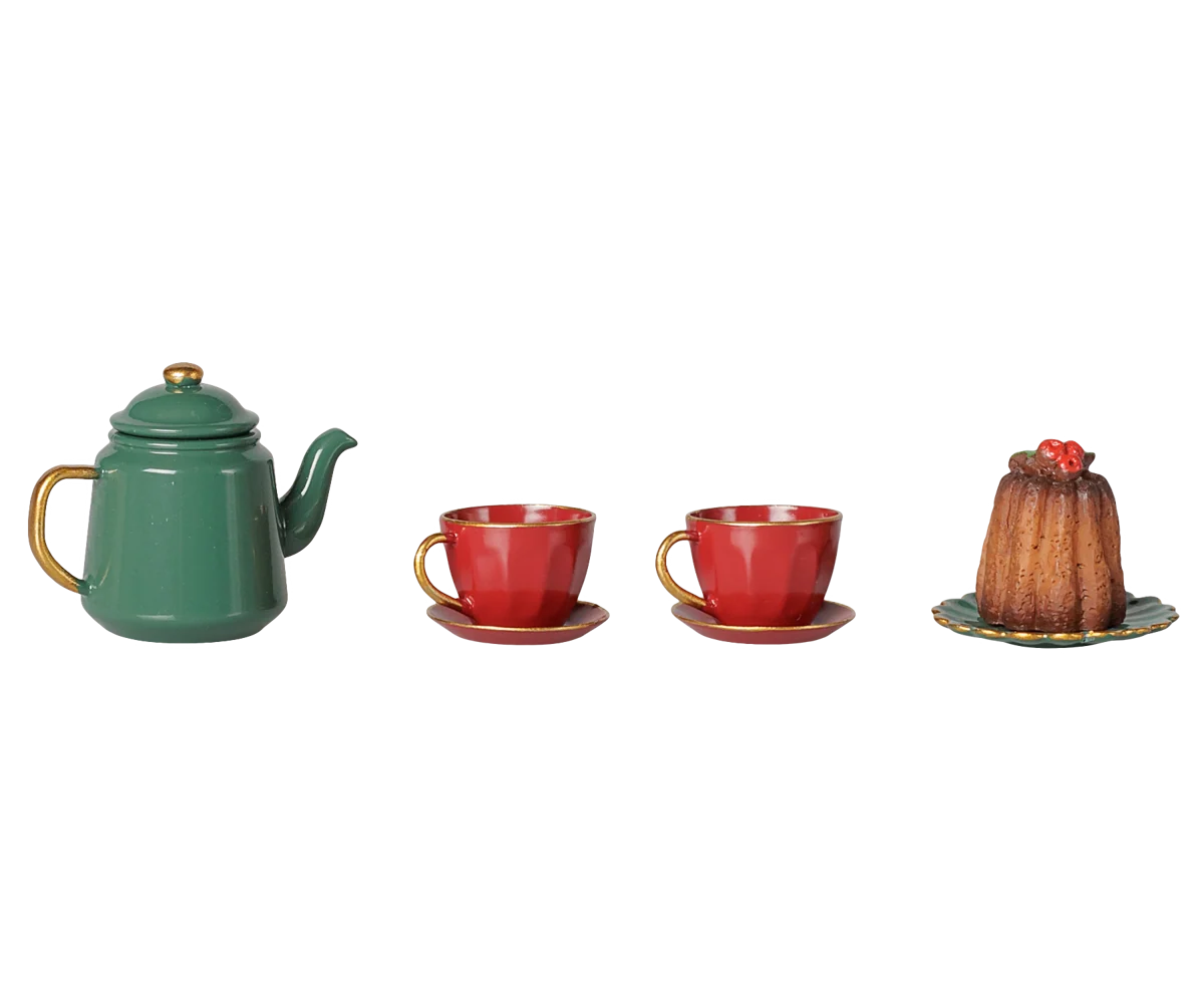 Mouse Christmas Tea Party Set - Red + Green