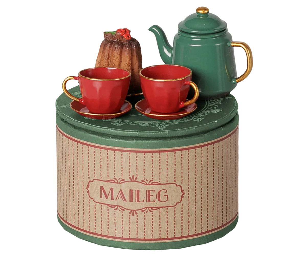 Mouse Christmas Tea Party Set - Red + Green