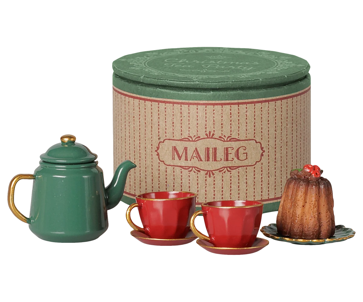 Mouse Christmas Tea Party Set - Red + Green