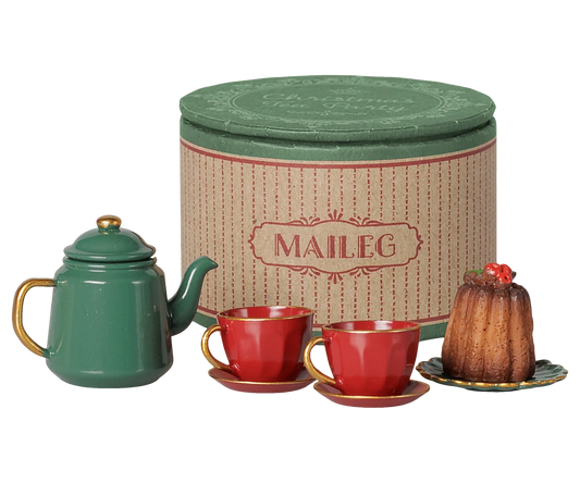 Mouse Christmas Tea Party Set - Red + Green