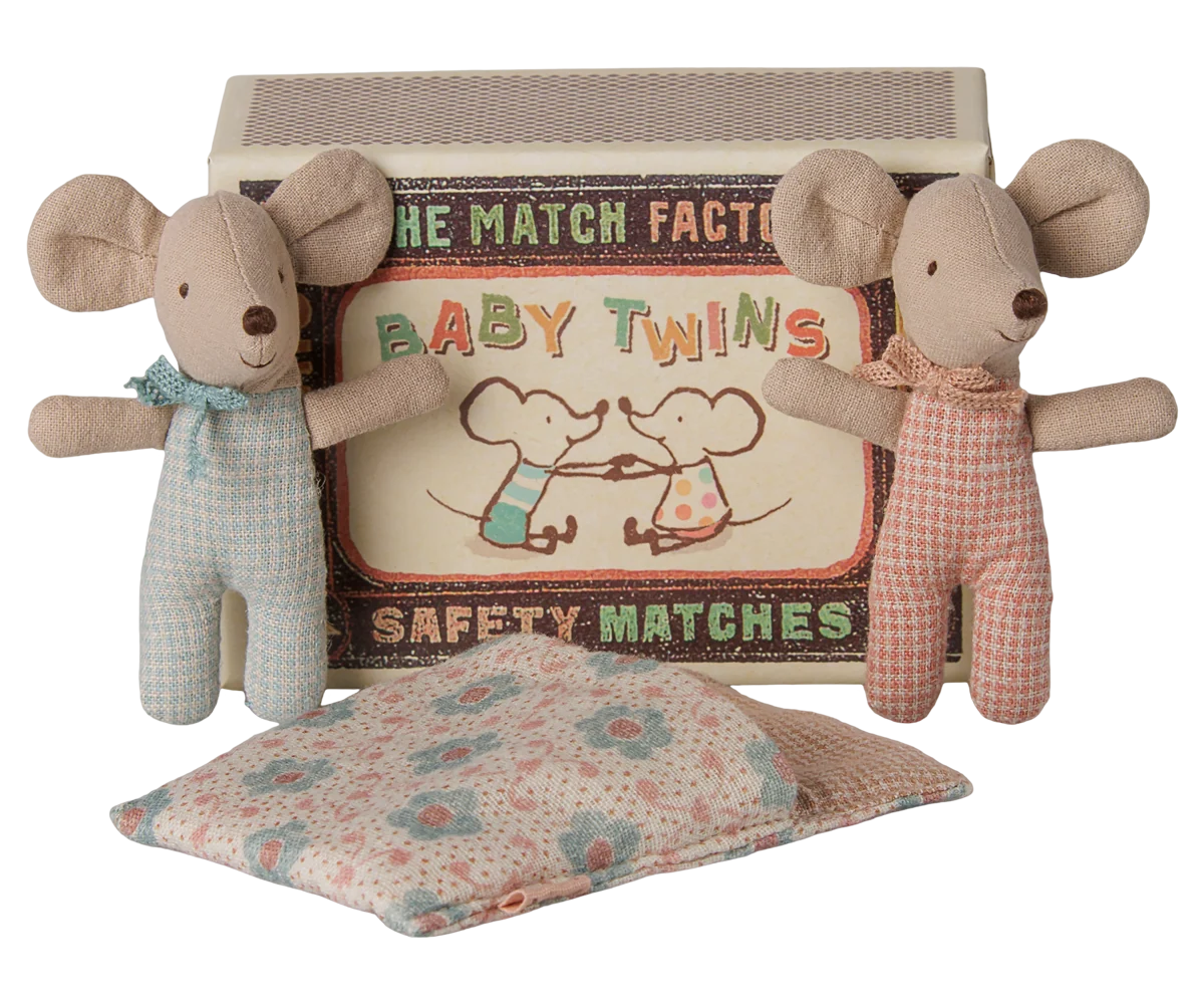 Twins Baby Mice in Matchbox - FW26