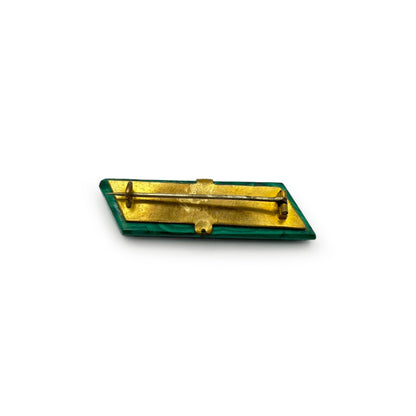 Antique Edwardian Malachite Brooch