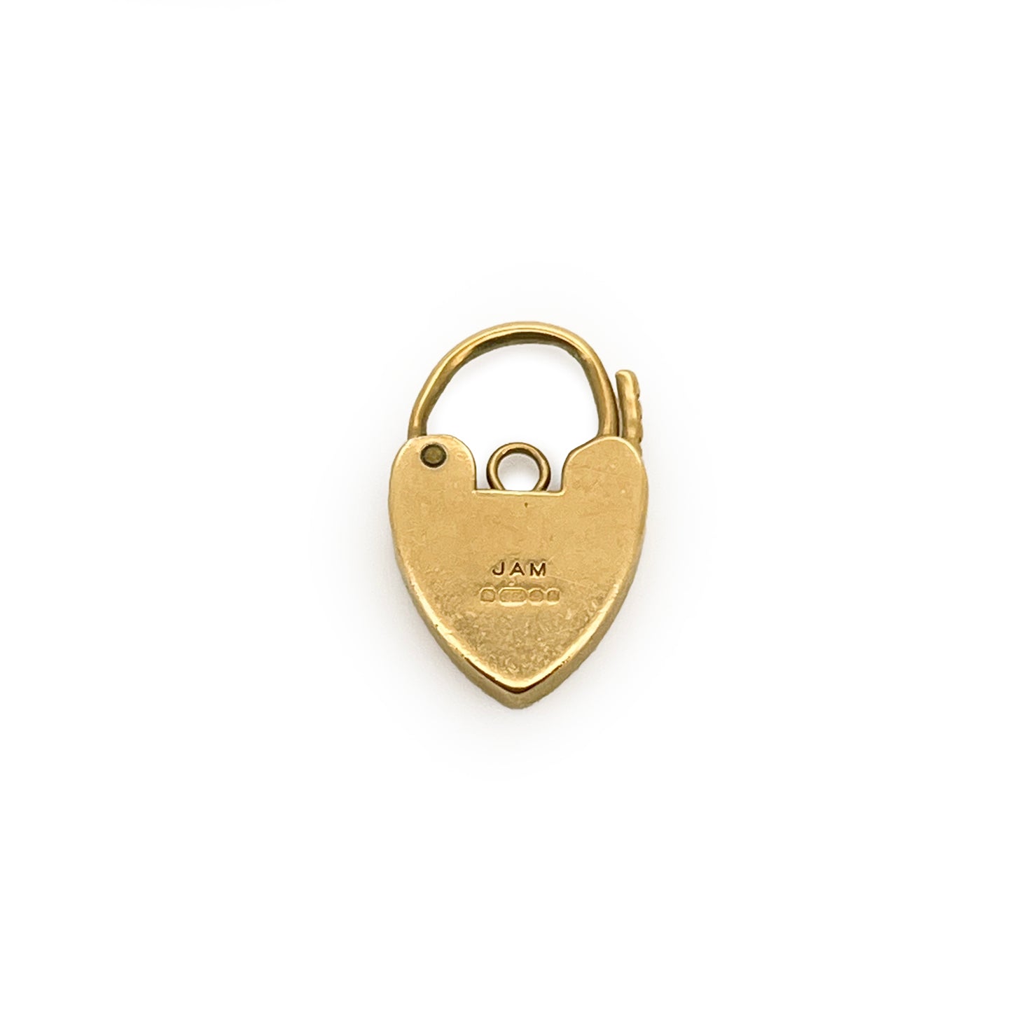 Vintage Small 9ct Yellow Gold Heart Lock Charm
