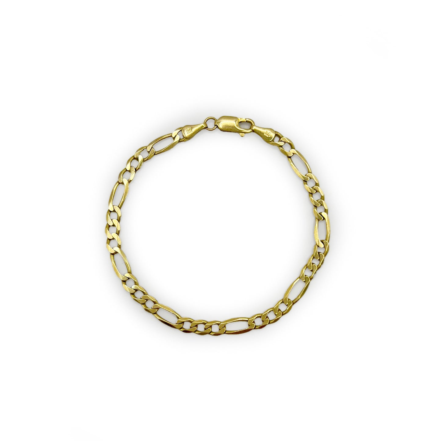Estate Figaro 14k Yellow Gold Bracelet - 7.25"L