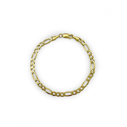 Vintage Figaro 14k Yellow Gold Bracelet - 7.25"L