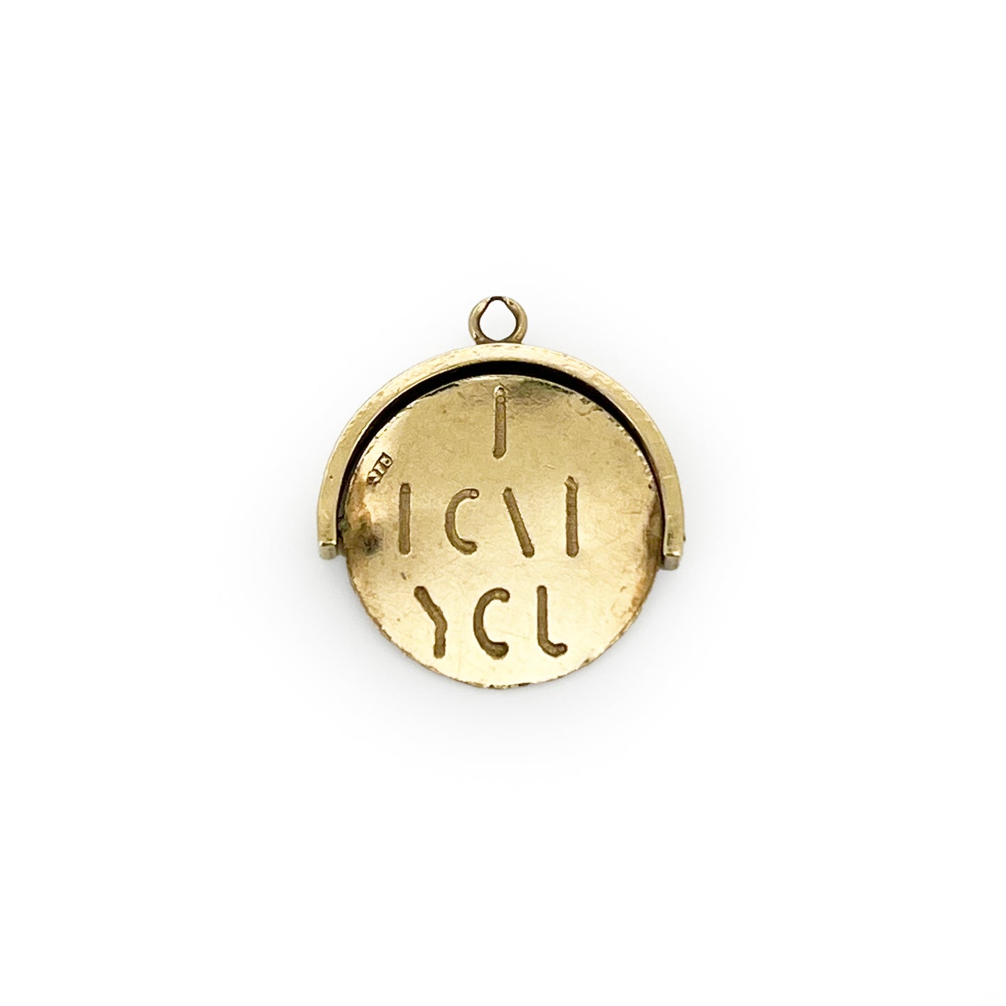 Vintage 9ct Yellow "I LOVE YOU" Spinner Charm