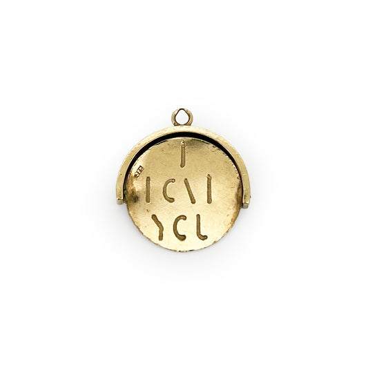 Vintage 9ct Yellow "I LOVE YOU" Spinner Charm