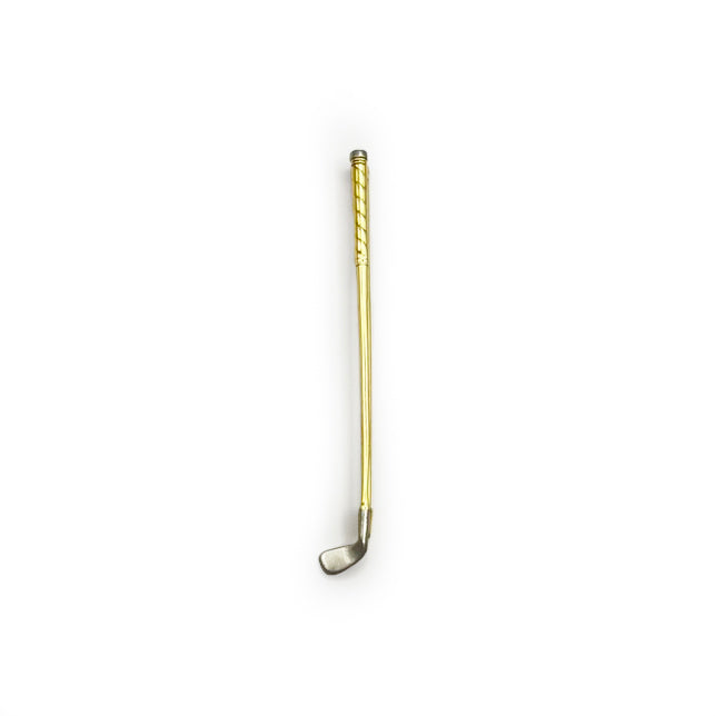Antique Art Deco Golf Club Pin - 15ct Yellow Gold
