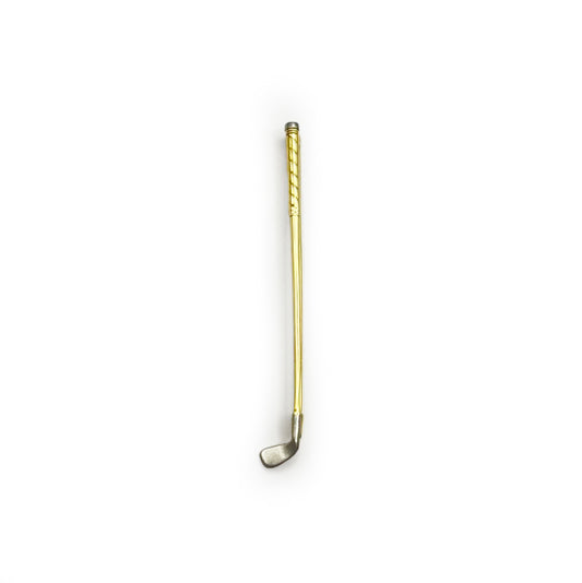 Antique Art Deco Golf Club Pin - 15ct Yellow Gold