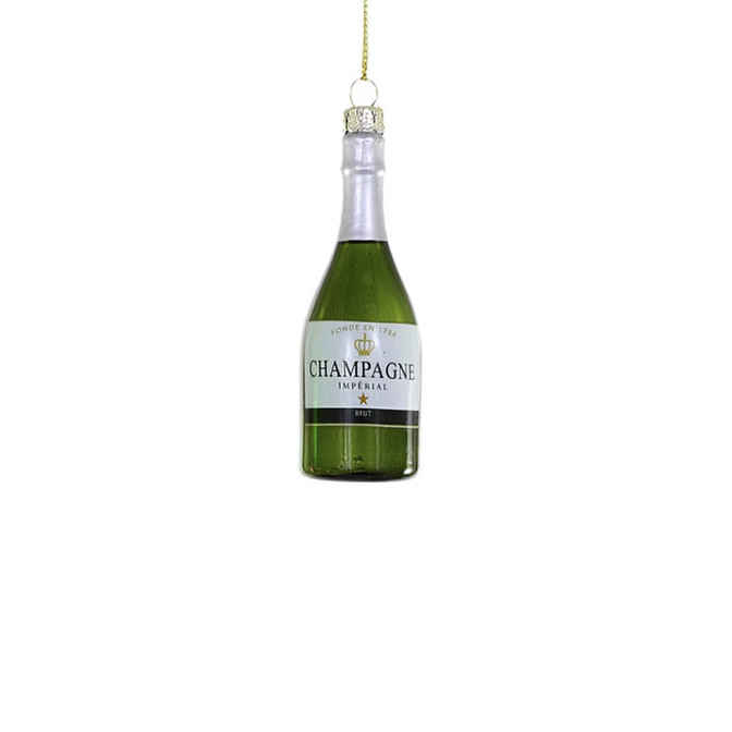 BUBBLY ORNAMENT - DARK GREEN + WHITE LABEL