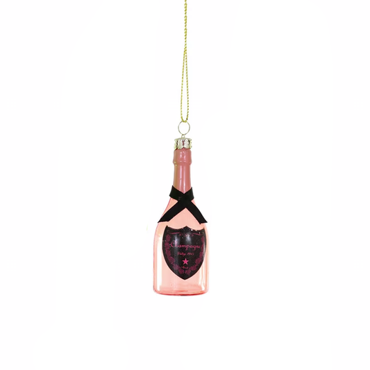 BUBBLY ORNAMENT - PINK + BLACK LABEL