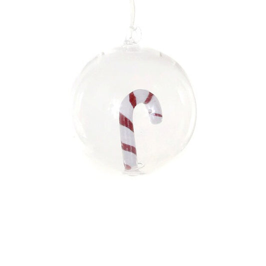 CAPTURED ICON BAUBLE ORNAMENT - CANDY CANE