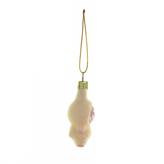 FUZZY MONSTER ORNAMENT - YELLOW