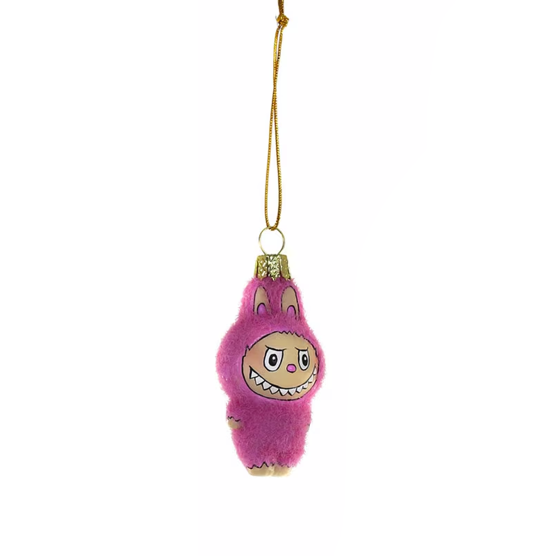 FUZZY MONSTER ORNAMENT - PURPLE