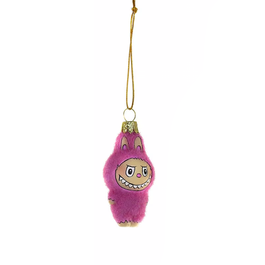 FUZZY MONSTER ORNAMENT - PURPLE