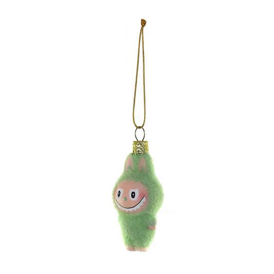 FUZZY MONSTER ORNAMENT - GREEN