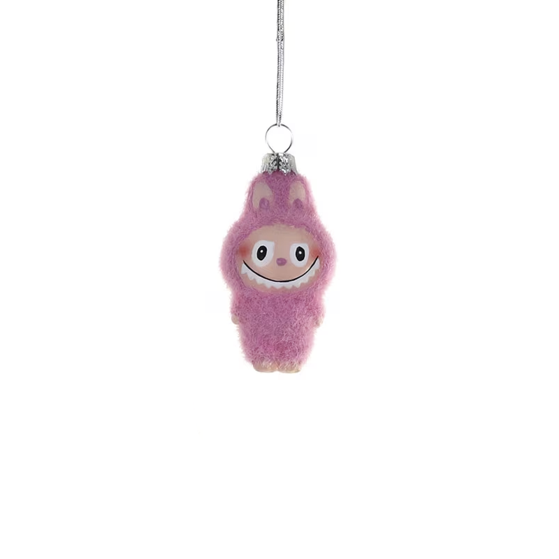 FUZZY MONSTER ORNAMENT - PINK
