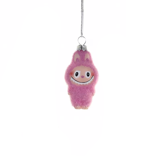 FUZZY MONSTER ORNAMENT - PINK
