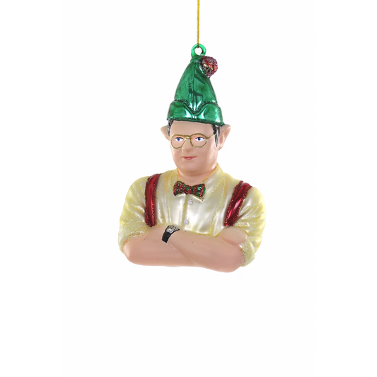 DWIGHT THE CHRISTMAS ELF ORNAMENT