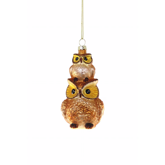STACKED OWLS ORNAMENT