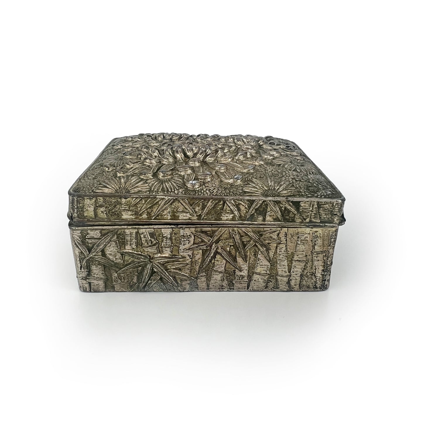 Vintage Japanese Lotus Flower + Bamboo Design Box