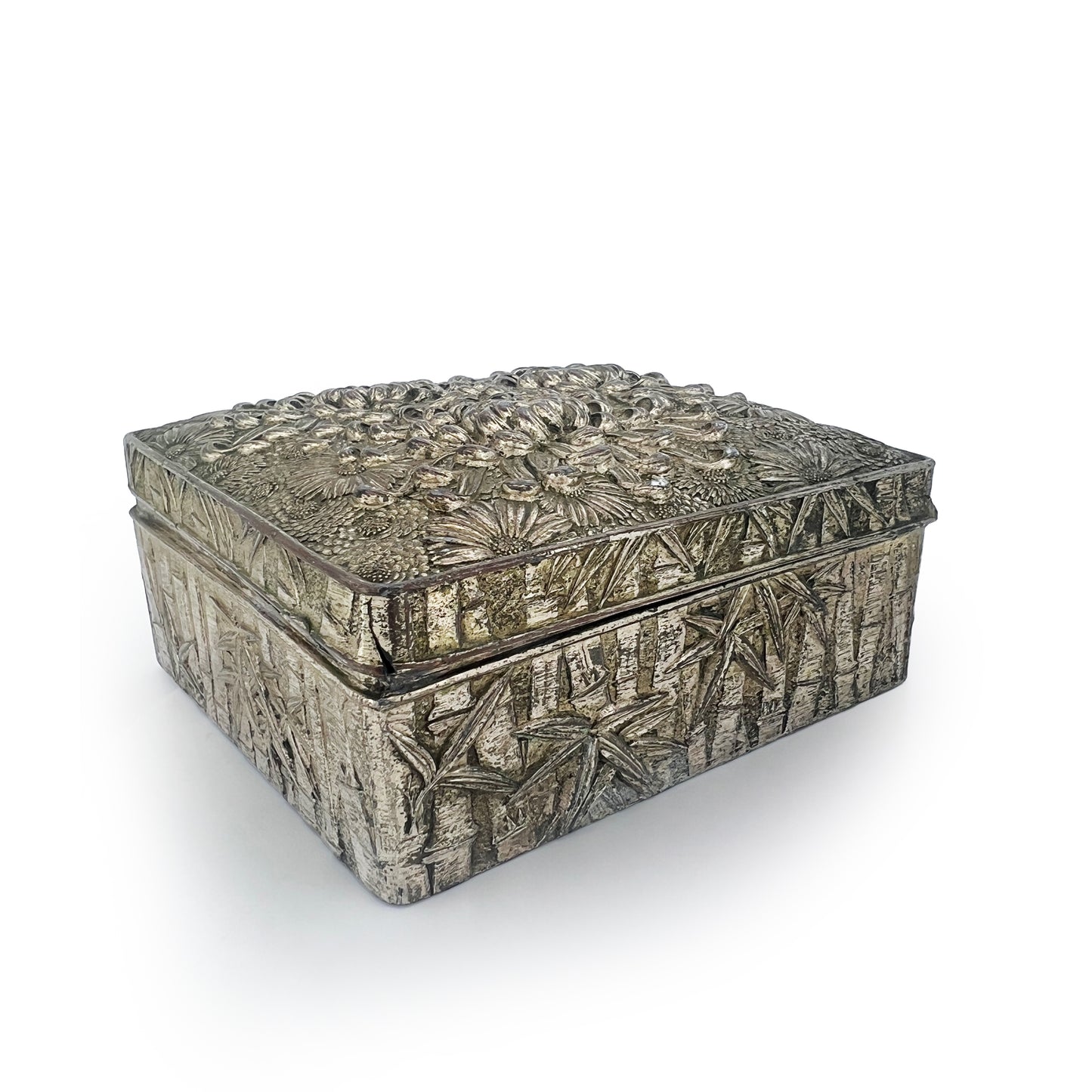 Vintage Japanese Lotus Flower + Bamboo Design Box