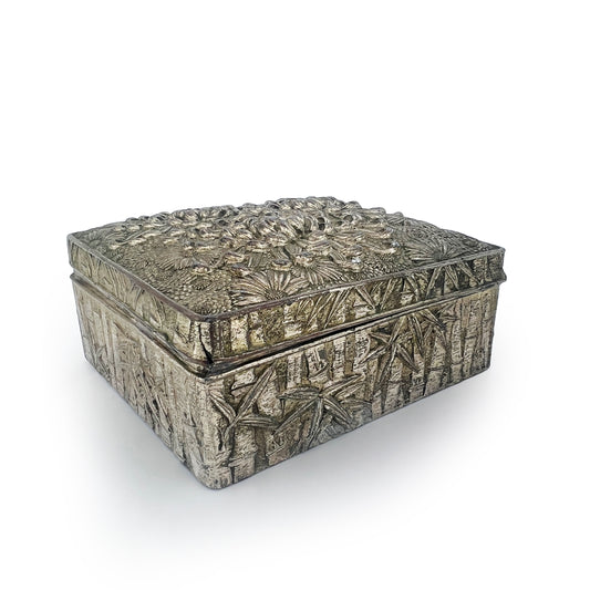Vintage Japanese Lotus Flower + Bamboo Design Box