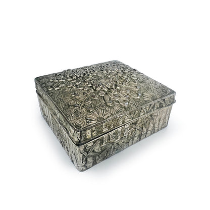 Vintage Japanese Lotus Flower + Bamboo Design Box