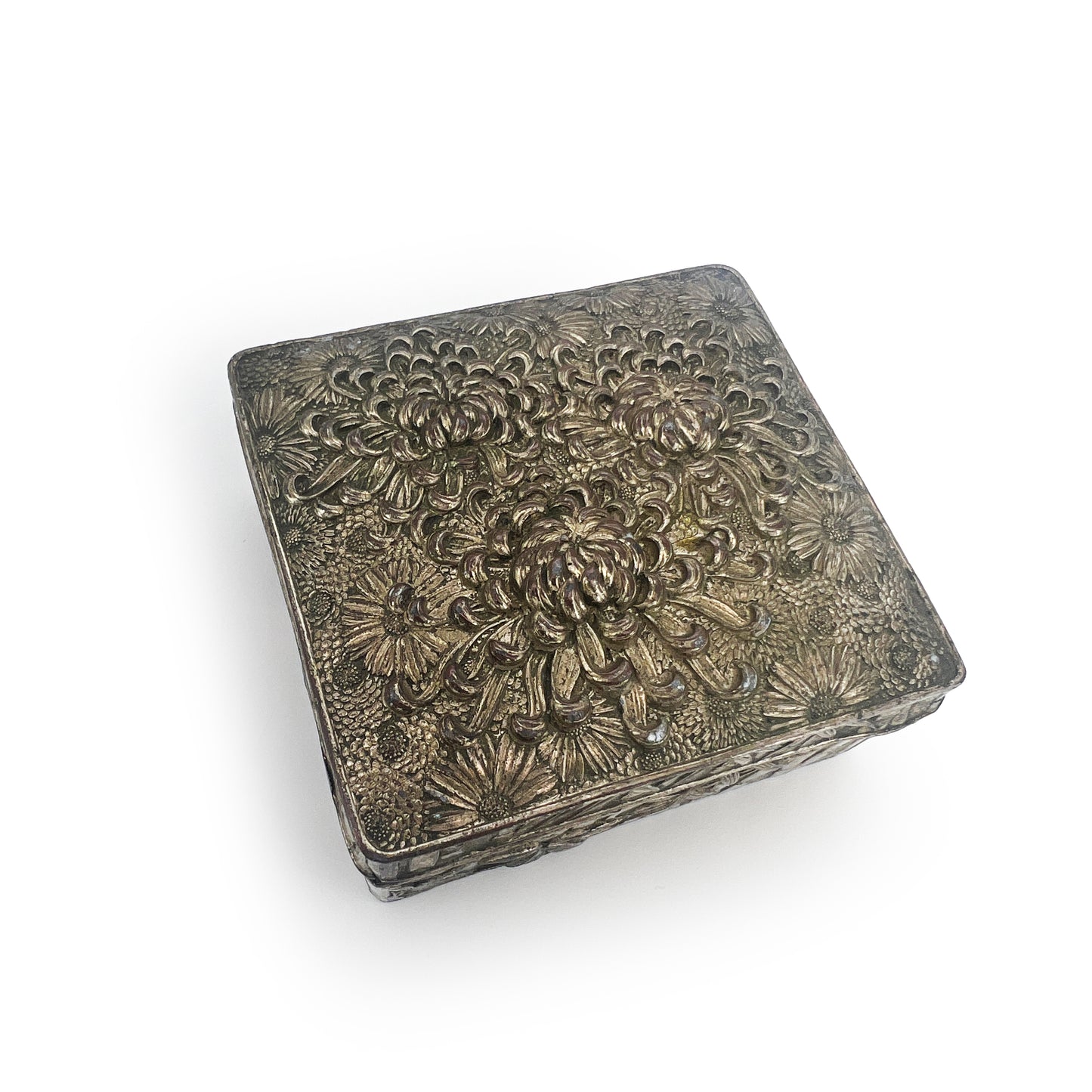Vintage Japanese Lotus Flower + Bamboo Design Box
