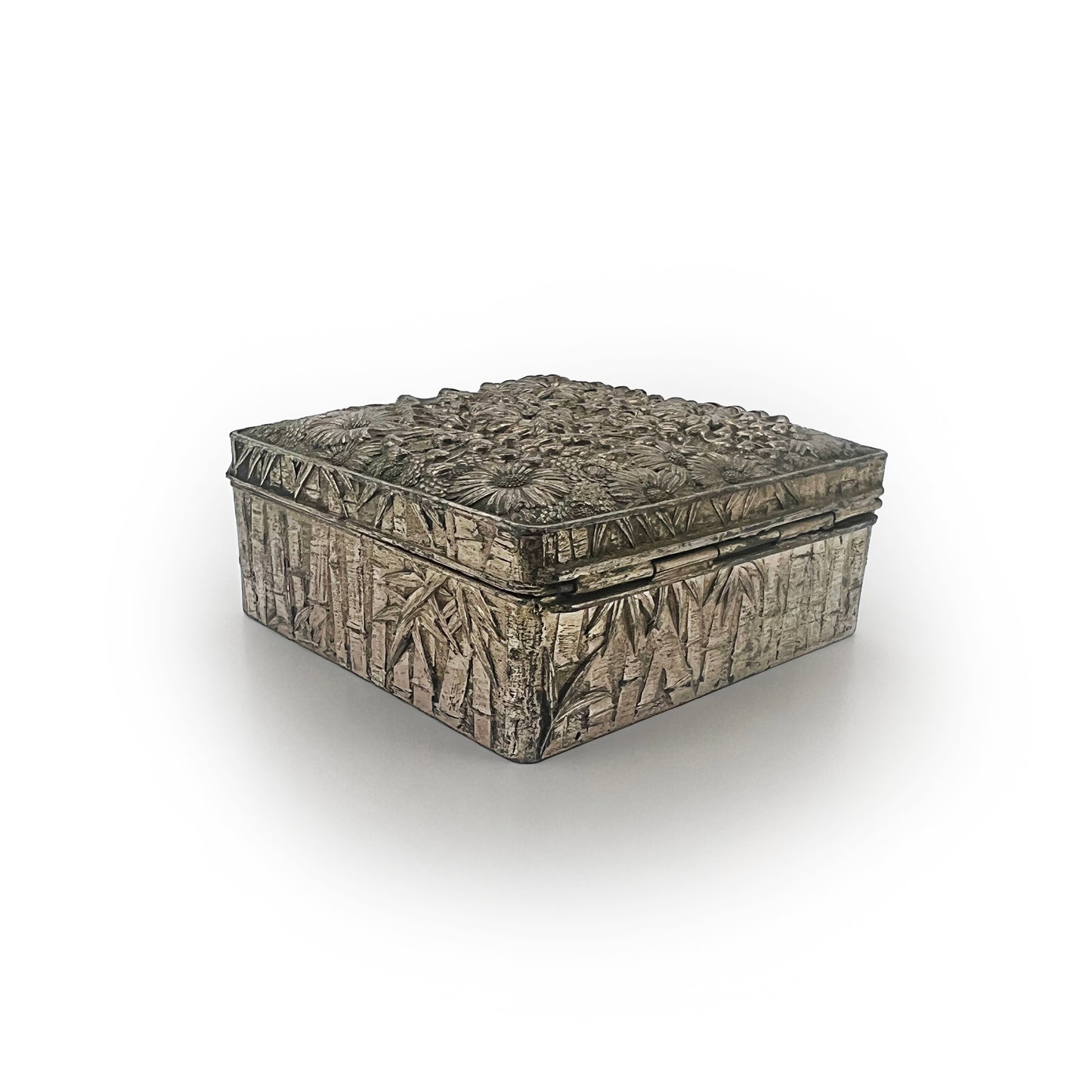 Vintage Japanese Lotus Flower + Bamboo Design Box