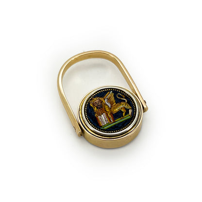 Antique Venetian Micro Mosaic + Black Onyx + 10ct Yellow Gold Flipper Signet Ring - Sz. 9